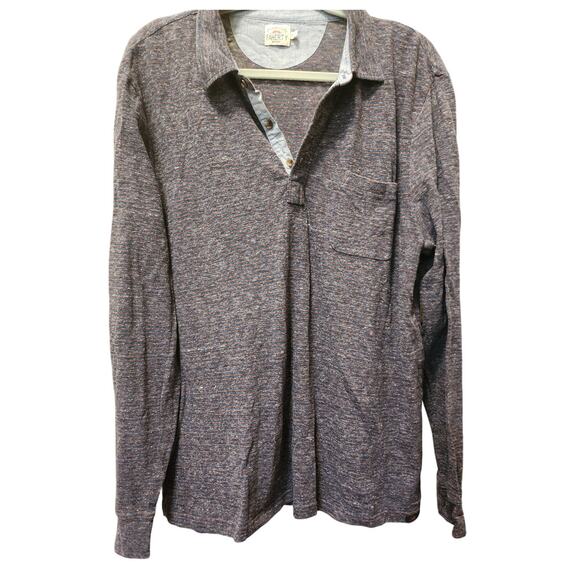 Faherty Other - FAHERTY Men's Long sleeve Striped Collared Polo Shirt Size XL EUC